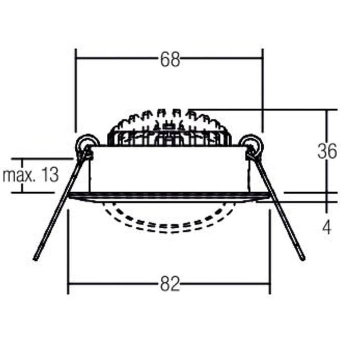 BRUMBERG BB03 LED inbouwspot aan/uit aansluitdoos structuur wit