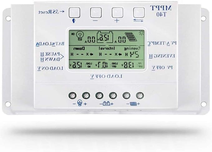 Solar Laadregelaar - MPPT Controller - Energie Beheer - Automatische Spanning Detectie - 40A 12V/24V - Zwart