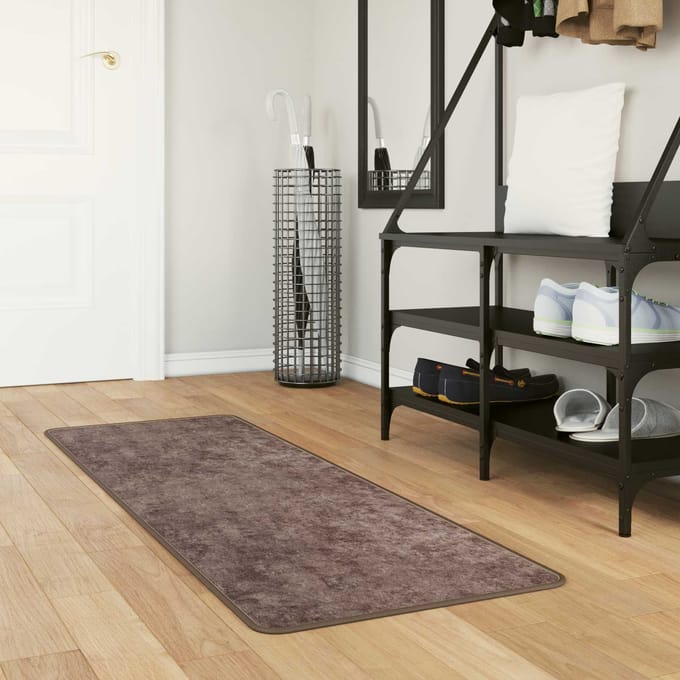 vidaXL - Tapijt - Runner - MARSA - Grijs - 50 - x - 200 - cm - Polyester - en - PVC