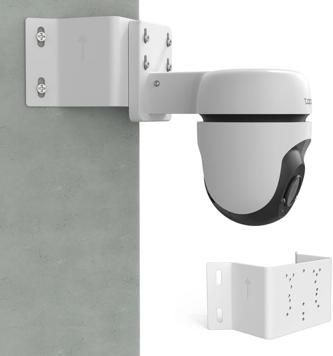 Wandhoekhouder - Camera Beugel - Buitenbeveiliging - 90 Graden Flexibel - 7.7x6.6x4.8 cm - Wit