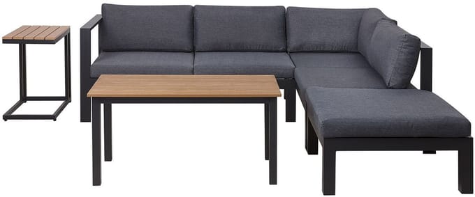 MESSINA - Loungeset voor 5 - Donkergrijs - Aluminium