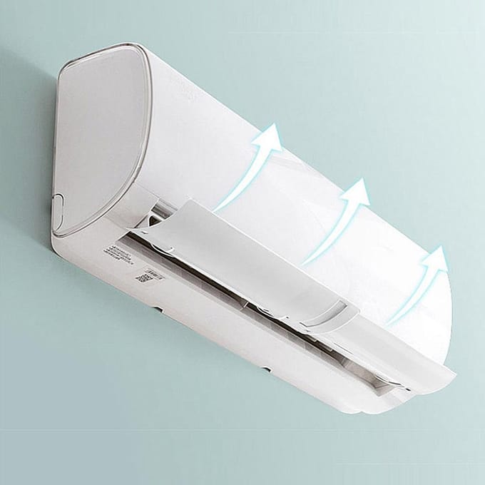Airconditioner Deflector Intrekbaar Anti Direct Blazen Koude Schild Deflector Schot Wit wit