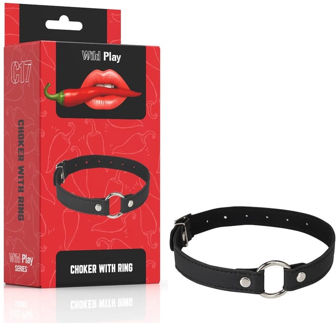HALSBAND MET METALEN RING EROSPACE WILD PLAY C17