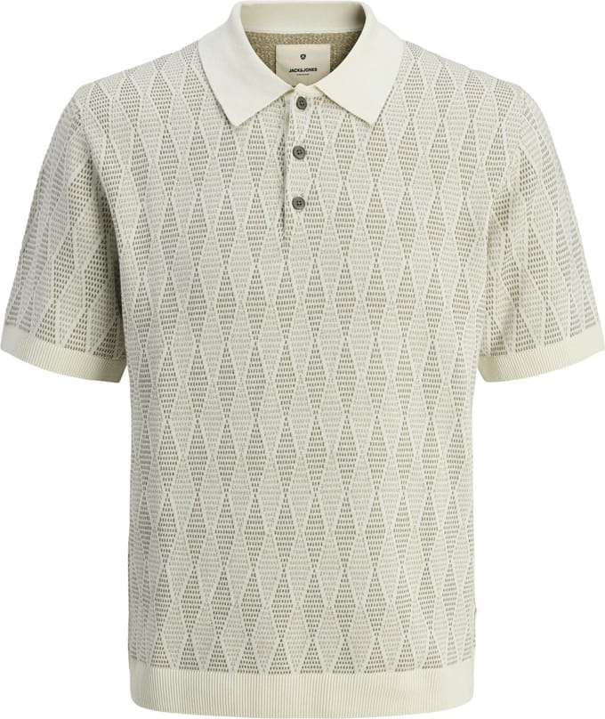 JACK&JONES - JPRBLUJUDE KNIT JAQUARD POLO SS - Heren - Polo's