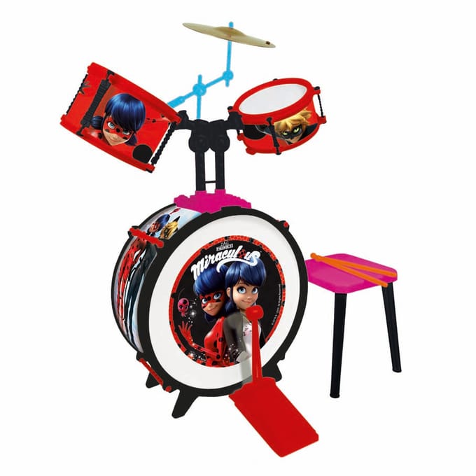 Miraculous Ladybug drumstel met krukje