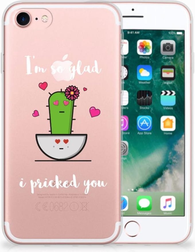 iPhone SE 2022 | SE 2020 | 8 | 7 Telefoonhoesje met Naam Cactus Glad