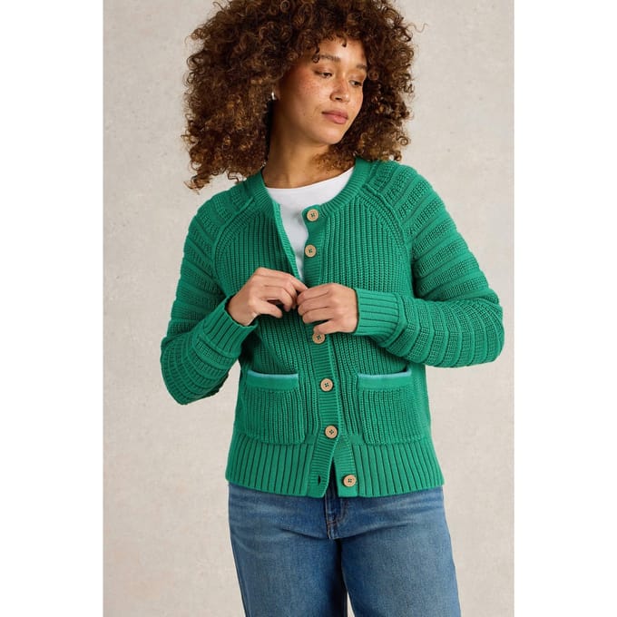 White Stuff Cindy Cotton Cardi Bright Green Taglia: 16 | Giacche Outlet | Donna | Verde