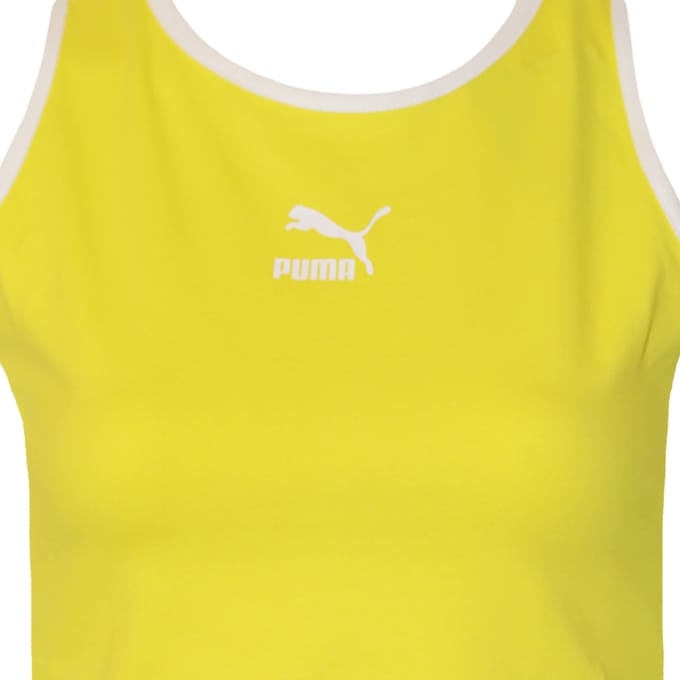 Puma Dames/Dames Klassiekers Geknipte Tank (Brandend Geel)