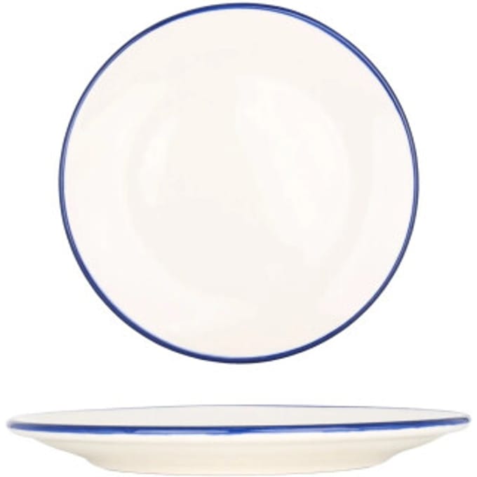 Bonna Dessertbord - Linea Blue - Porselein - 23 cm - set van 6