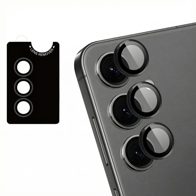 imoshion Camera Lens Protector - Geschikt voor Samsung Galaxy S25 - 2 Pack - Zwart
