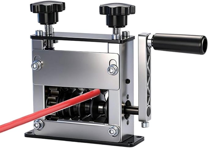 Draagbare stripmachine - Draadstripper - Afvaldraad Verwerken - 6-gaats Dubbele Mode - 1-17mm Bereik - Zilver
