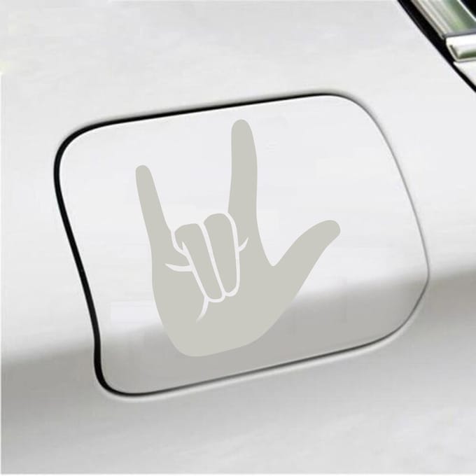 Bumpersticker - Rock N Roll - 14 X 12 - Zilver