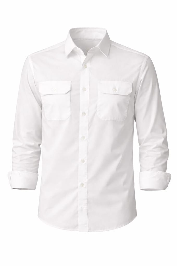 Blouse Greiff Basic man Regular Fit – Wit – Lange mouw – Maat XXL (45/46)