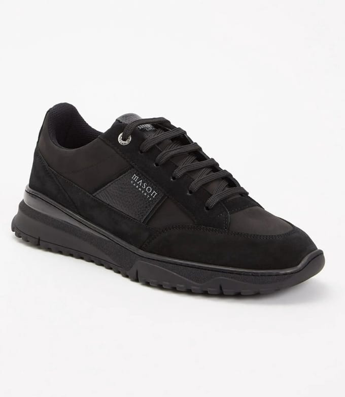 Mason Garments Tia Runner sneaker van suède - Zwart - Maat 42