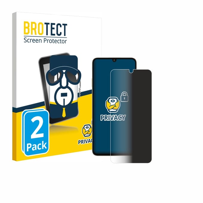 BROTECT - privacy screenprotector voor Oukitel C59 Pro - Folie Beschermfolie Blauwlichtfilter 2 Stuks