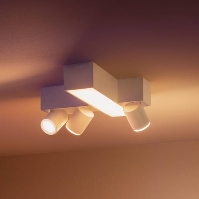 Philips Hue Centris opbouwspot - wit en gekleurd licht - 3-spots - wit - kruisvorm