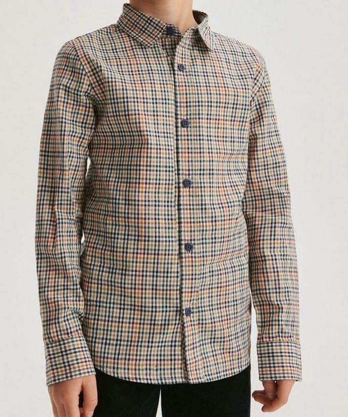 Starry Indigo - Jongens / Kinderen Overhemd / Shirt | Lange mouw | Maat 134