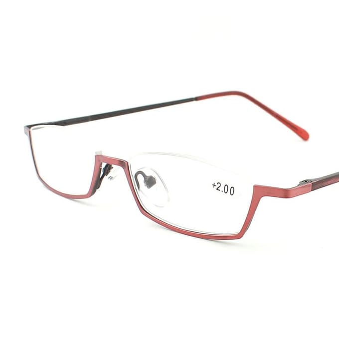 Petites lunettes de lecture à demi-monture pour femmes, charnières à ressort, monture de Prescription, en alliage Oculos 3.5