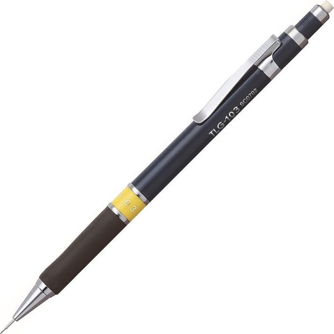Penac TLG-103 - Vulpotlood - Mechanical Pencil - 0.3mm - Gele ring