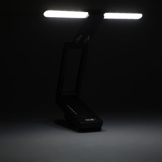 Lampe de support de musique Rechargeable à clipser, pour Piano, lumière de scène LED, tendance noir