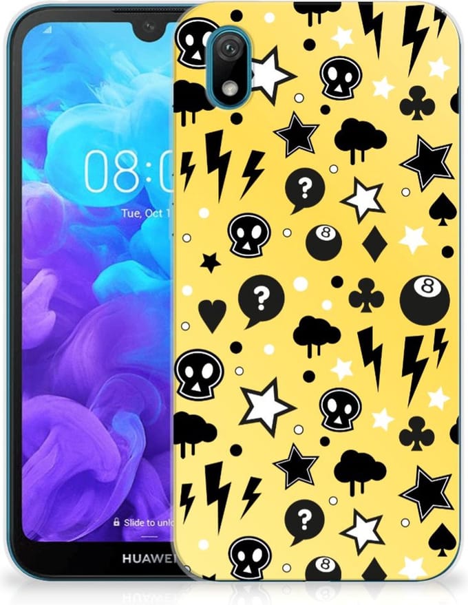 Silicone Back Case Huawei Y5 (2019) Punk Geel