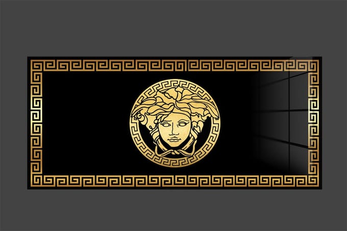 Golden Versace plexiglas schilderij op plexiglas 120x50cm