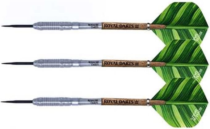 Royal Darts Green Line dartpijlen 22 gram steeltip tungsten set.