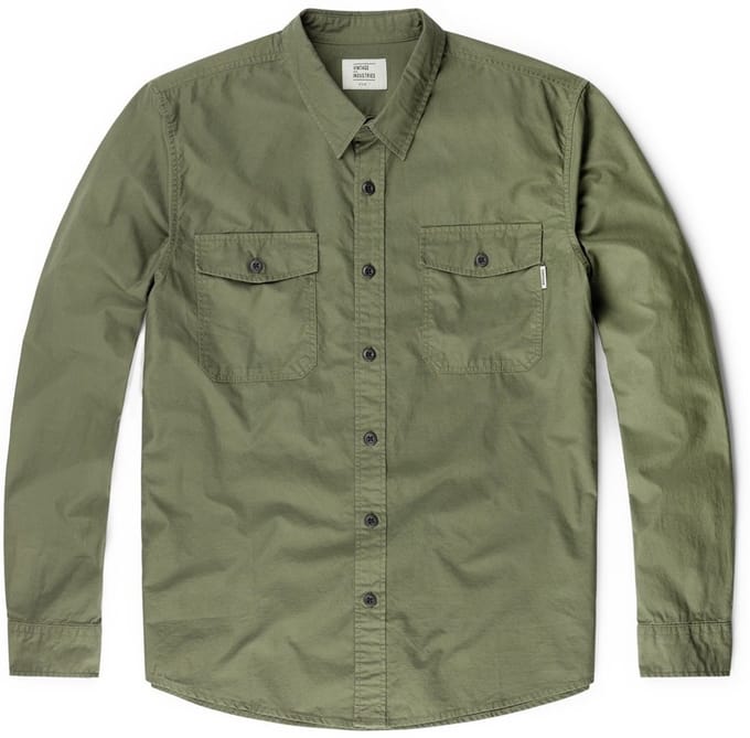 Vintage Industries Overhemd Boston -shirt Dark Olive