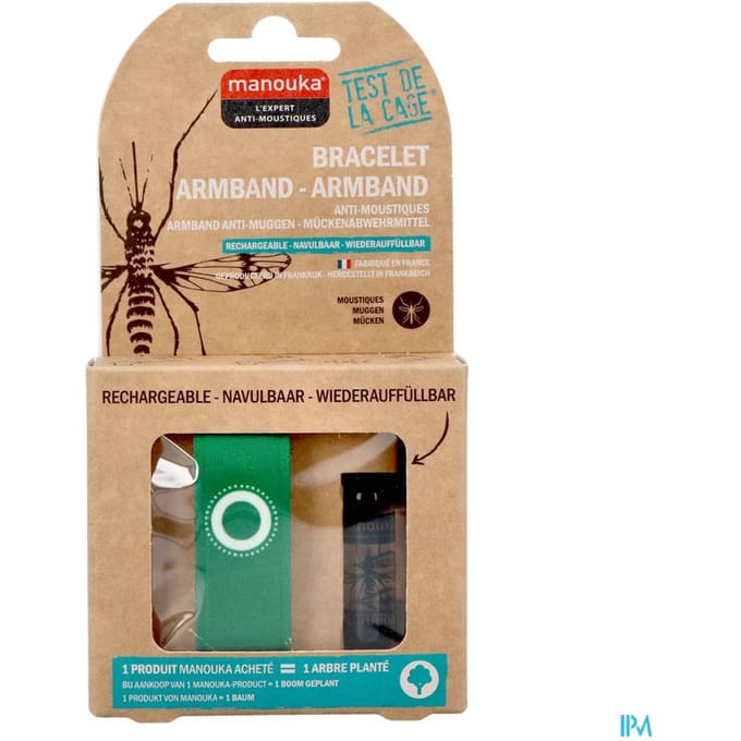 Manouka Armband A/muggen Uni Groen