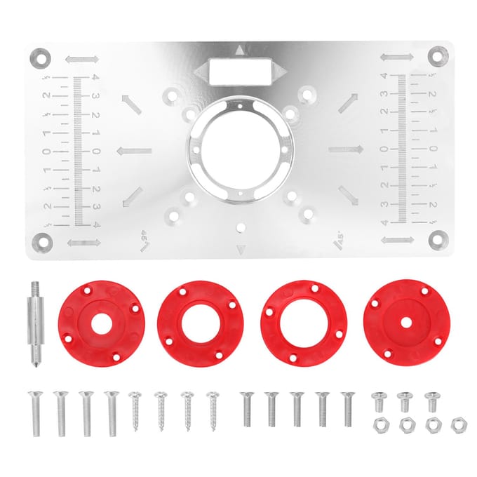 Multifunctionele aluminiumlegering freestafel inzetplaat trimmer graveermachine gereedschap houtbewerking veelkleurig