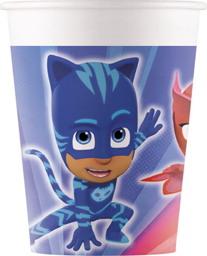 Procos Bekers Pj Masks Junior 200 Ml 8 Cm Karton Blauw 8 Stuks