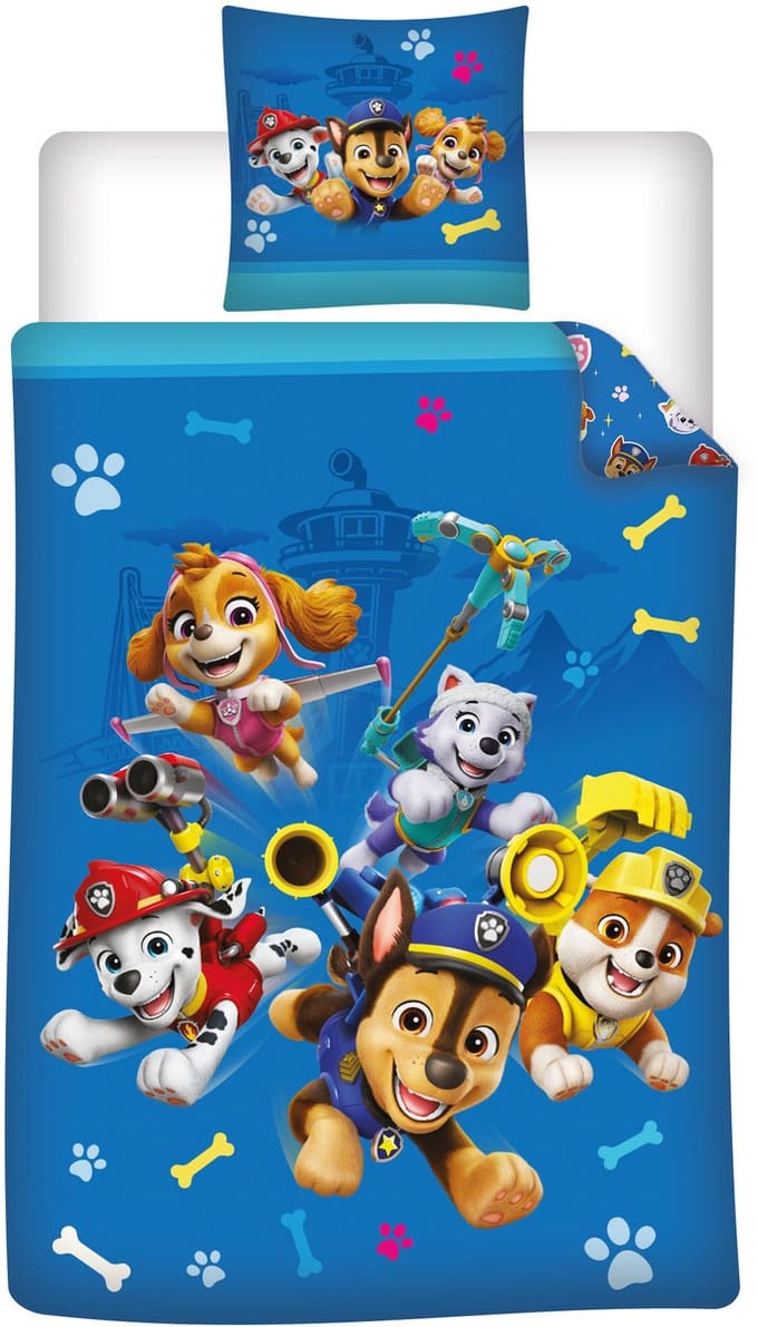 Paw Patrol Dekbedovertrek 140 x 200 cm +65X65cm – polyester