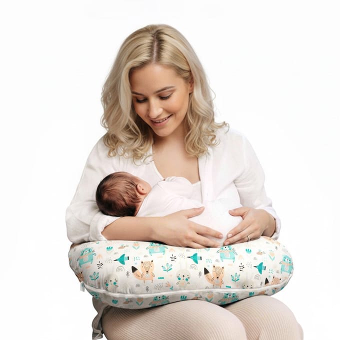 BabyUniverse - Borstvoedingskussen - Pastel Dieren - Ergonomisch - Anti-allergisch