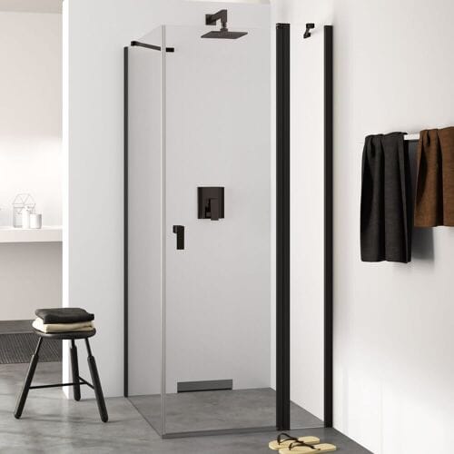 Hüppe Design pure 4-corner swing door with fixed segment 90 x 200 cm 8P0708123321
