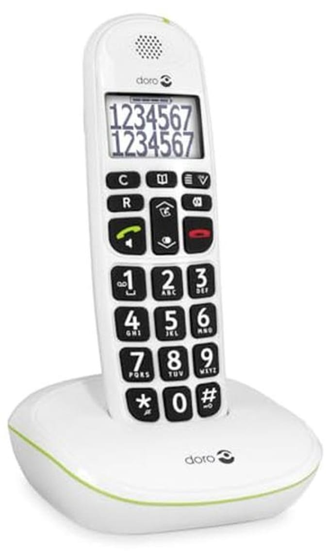 Draadloze Telefoon met Eenvoudige Bediening en DECT Technologie - Wit
