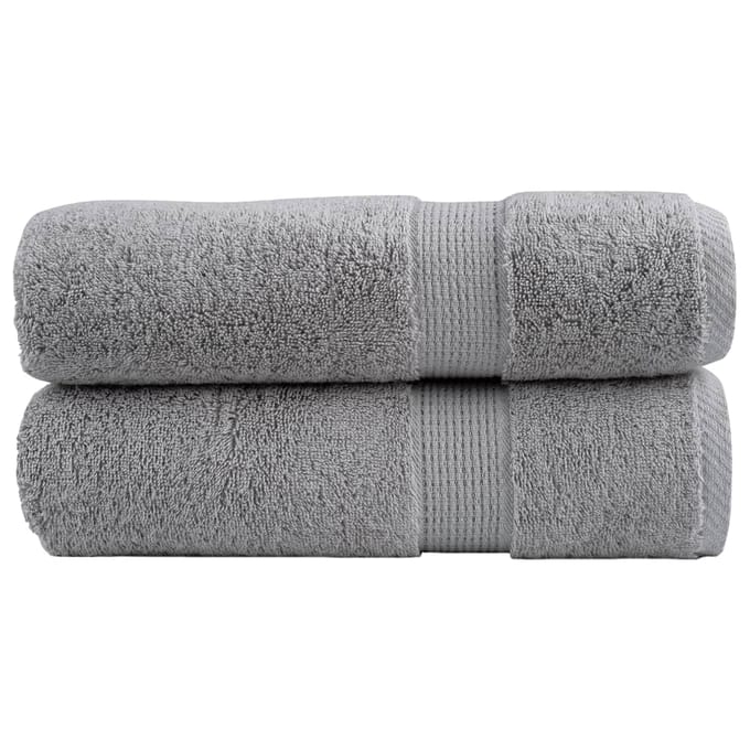 vidaXL - Handdoeken - SOLUND - 2 - st - 600 - g/m² - 50x100 - cm - grijs
