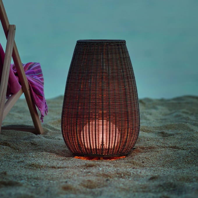 Bover LED terraslamp Amphora, 77 cm, grafietbruin/bruin