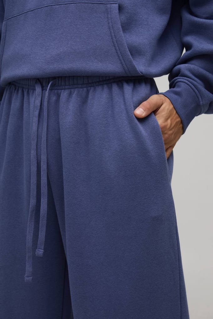 Essential Wide Leg Jogger | Indigo | Size Small