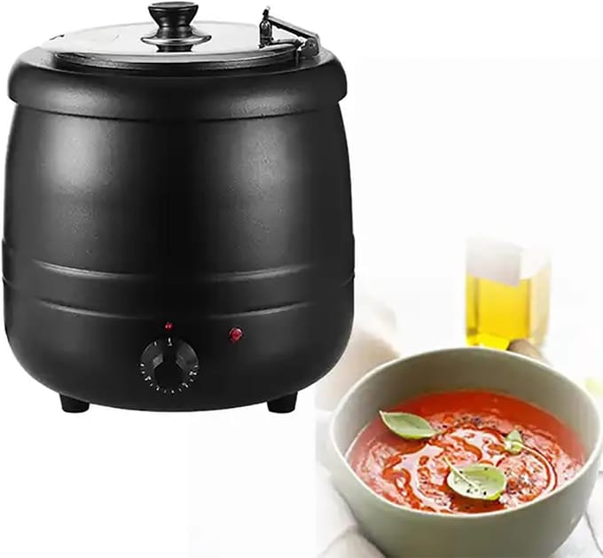 Soepketelwarmer Commercieel - Soepdispenser Warmhouder - Eten Warm Houden - Instelbare Temperatuur - 10 Liter Capaciteit
