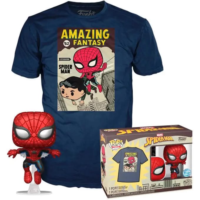 Kinderbeeldje Funko POP & Tee Marvel Spiderman Comic Cover