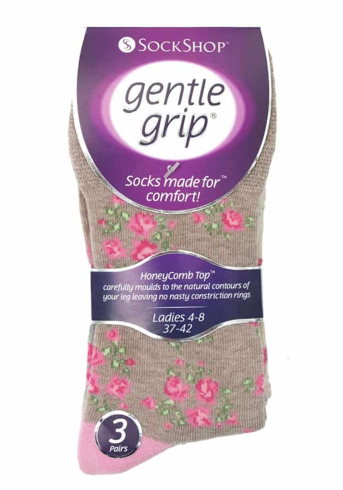 6 paar sokken zonder elastiek damessokken met zachte grip - GG33