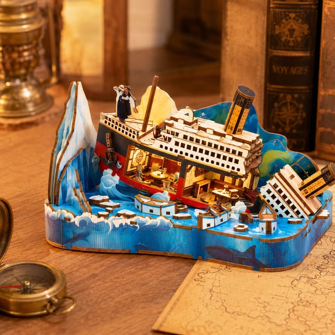 3D Puzzel / Titanic / DIY Bouwpakket / Miniatuur Scene / Licht / 196 Stukjes