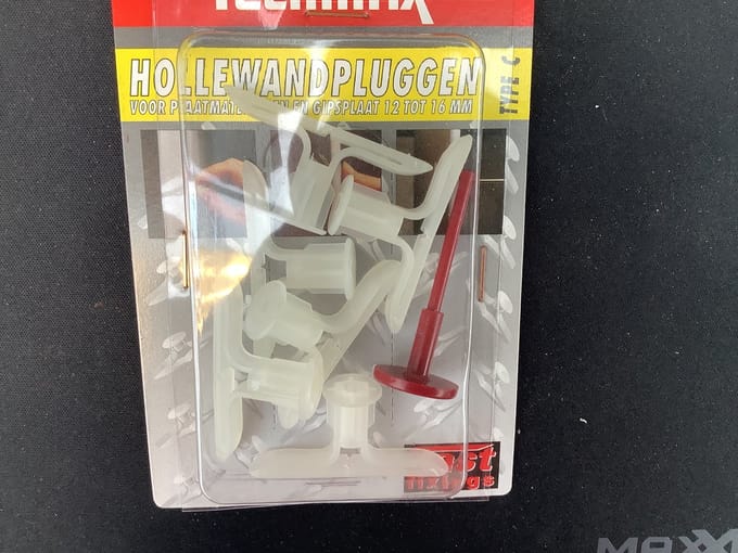 Hollewandplug. DeltafiX. 12/16mm gipsplaat. 6 stuks. Kunststof.