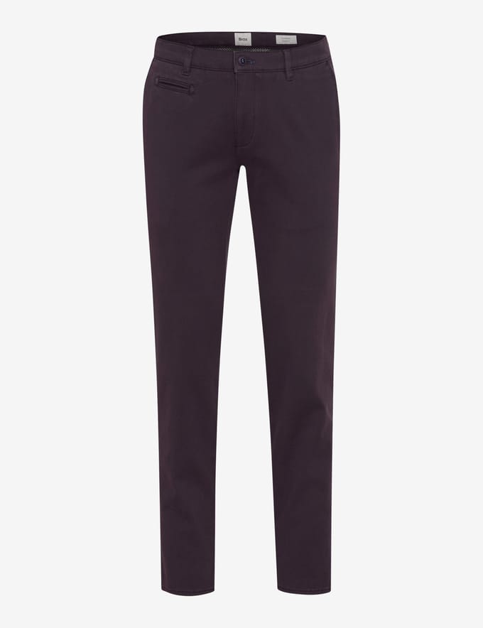 Brax Heren Chino  Style FABIO IN PLUM, donkerpaars, maat 44/32