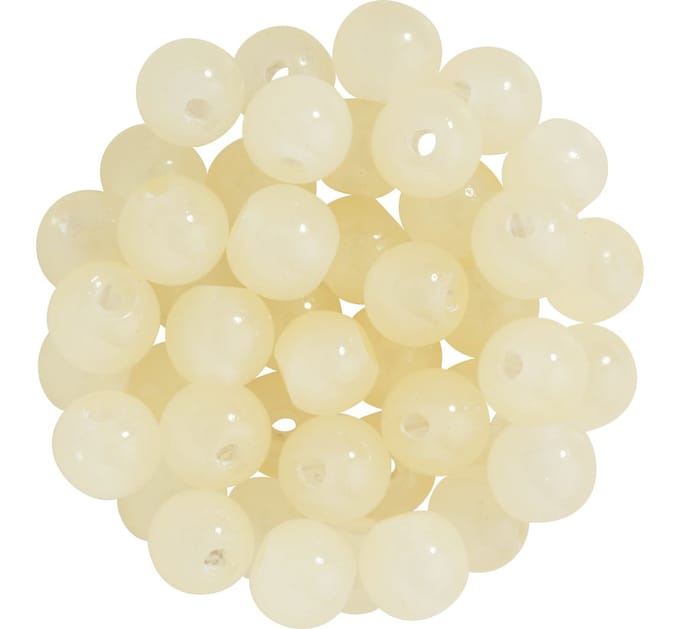 Glaskralen "Pastel", 6 mm - Lichtgeel