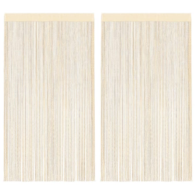 vidaXL - Draadgordijnen - 140x250 - cm - crème - 2 - st