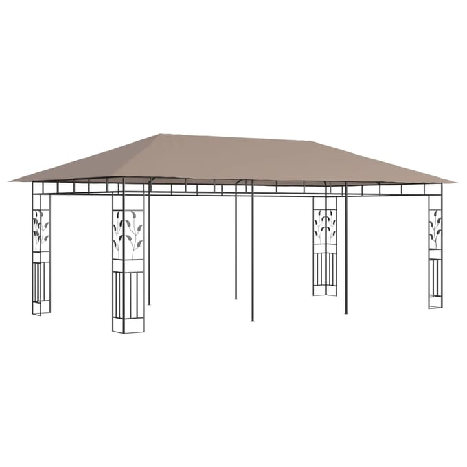 vidaXL - Prieel - met - klamboe - 180 - g/m² - 6x3x2,73 - m - taupe