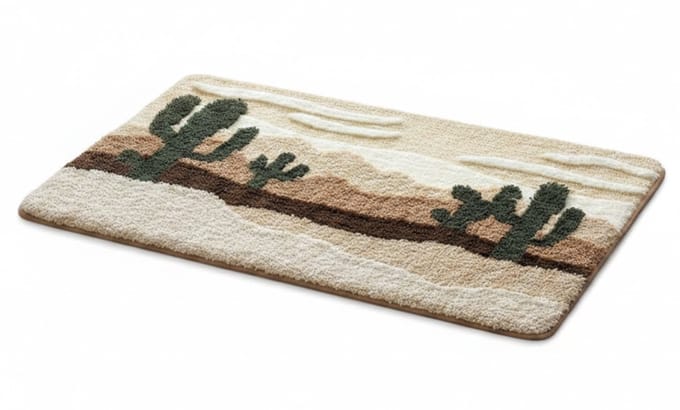 AHD® Badmat - Badmat Antislip - Douchemat - Bruin - 60cm x 40cm x 2cm