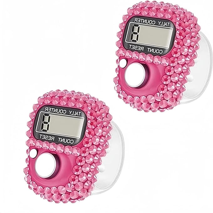 Elektronische Vingertellers - Digitale Clickers - Activiteiten Tellen - LCD Display - 2 Stuks - Roze