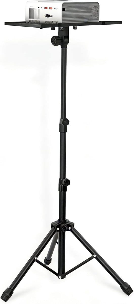 AKOZLIN Projector Tripod, Adjustable Height and Angle, Collapsible, Laptop Tripod, Suitable for Laptops, Tablets and Projectors